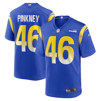 mens nike jared pinkney royal los angeles rams game player 